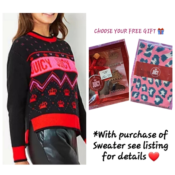 FREE GIFT W/PURCHASE 🆕JUICY COUTURE SOFT KNITTED SWEATER *6 PIECE HAIR OPTION - Picture 4 of 16